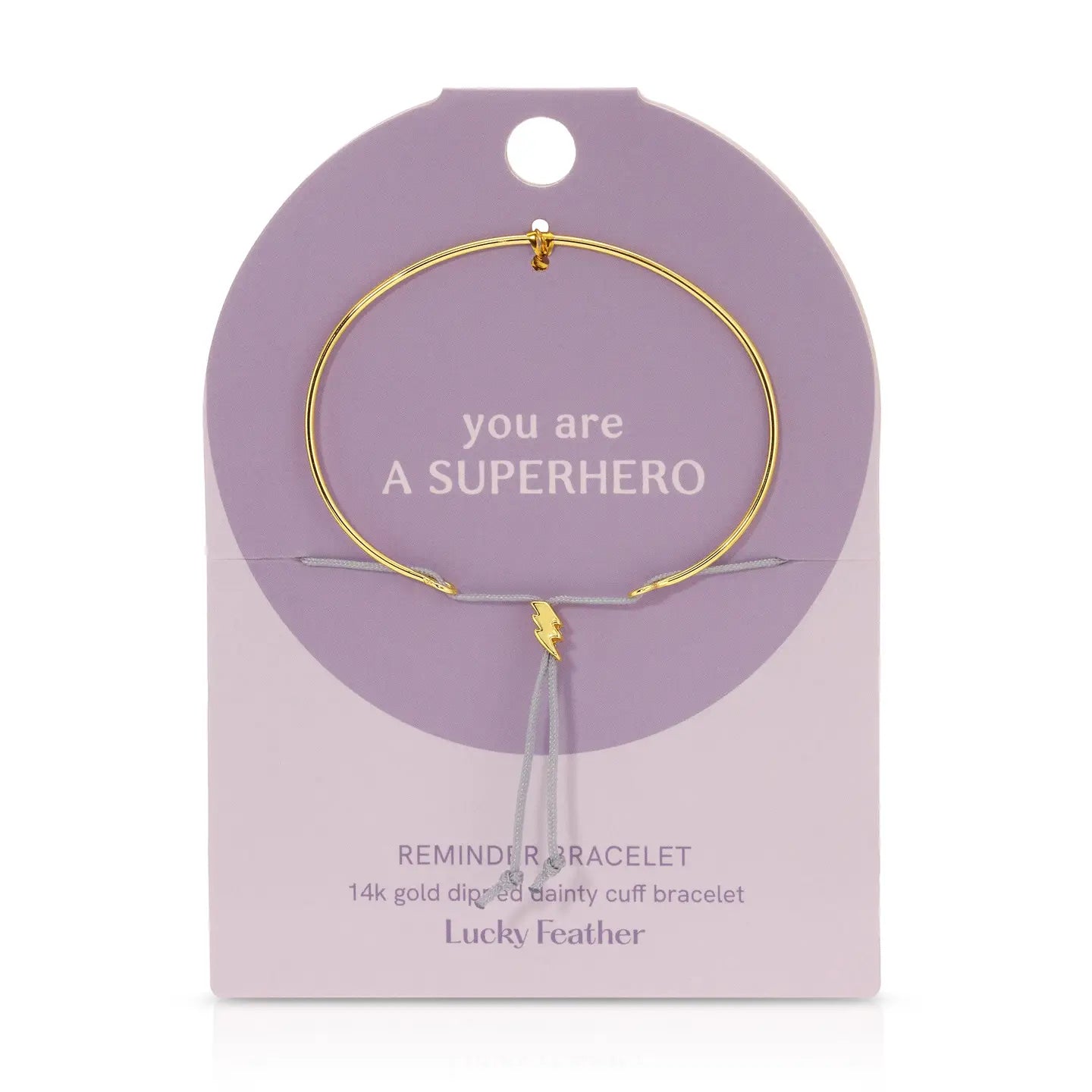Brave Bracelet - You Are A Superhero Reminder Bracelet - Gold
