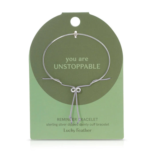 Brave Bracelet - You Are Unstoppable Reminder Bracelet - (Silver)