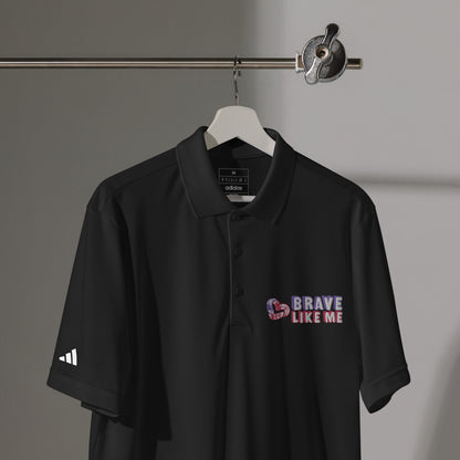Brave Like Me Embroidered Adidas Sport Polo (Men's)