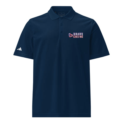 Brave Like Me Embroidered Adidas Sport Polo (Men's)