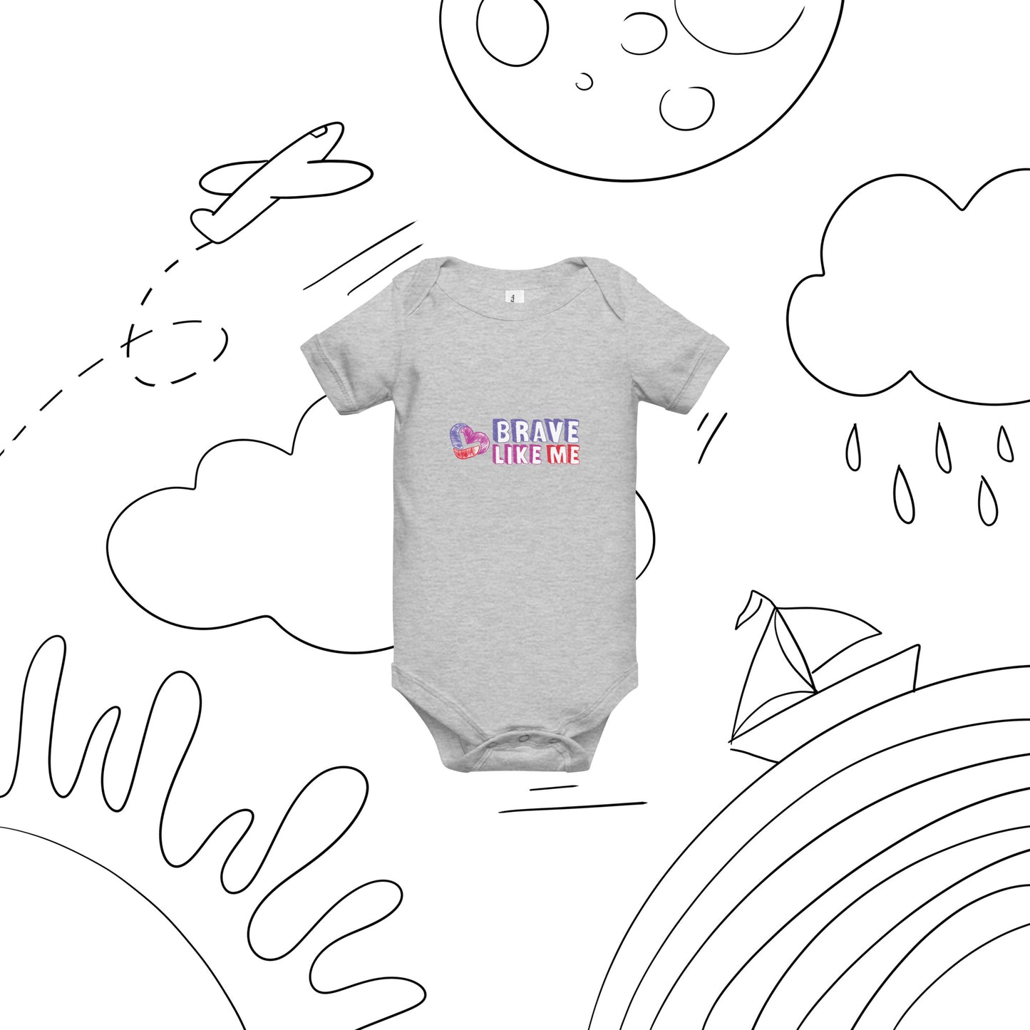 Brave Like Me Short Sleeve Onesie (Unisex)