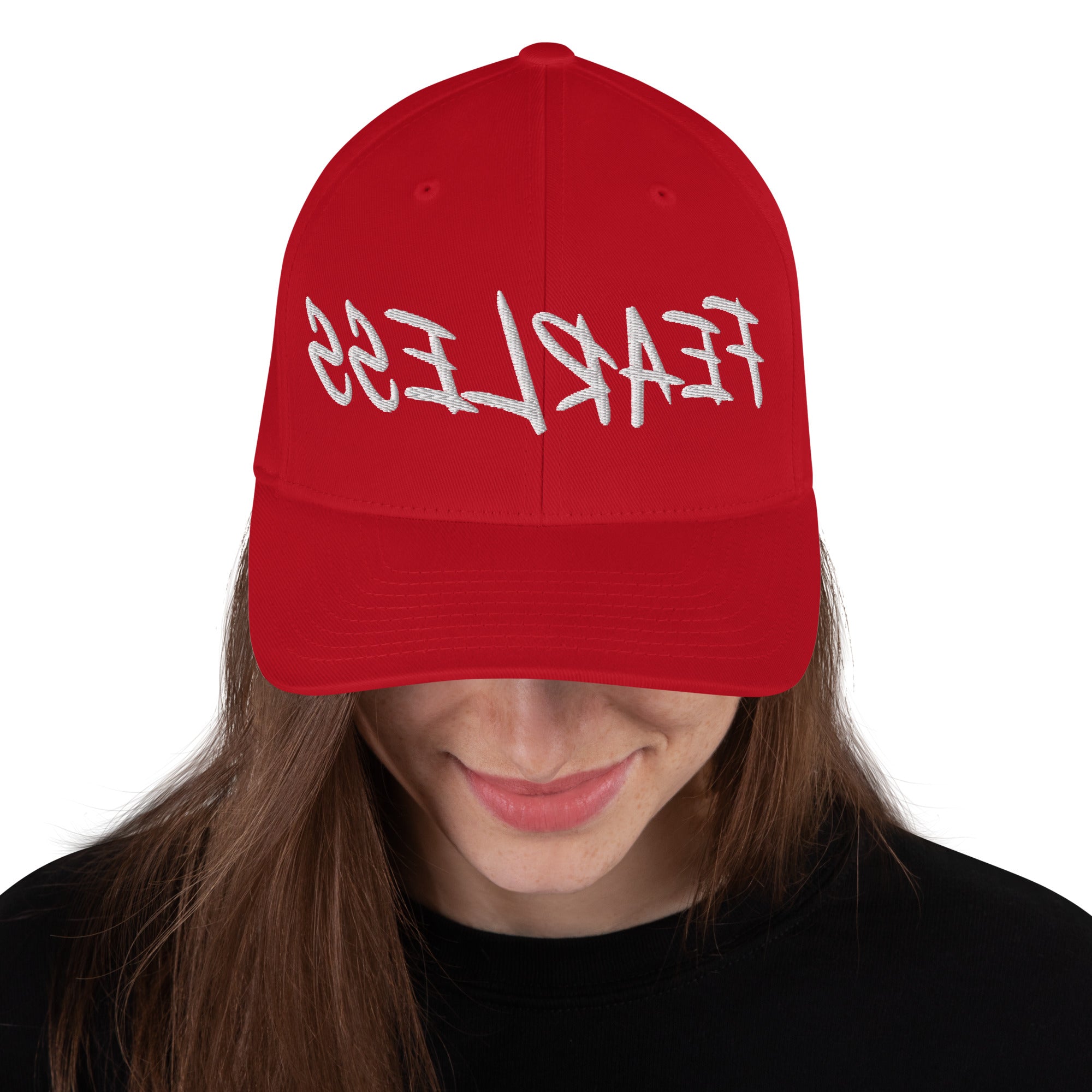 Flipped Fearless Fitted Hat – Brave Like Me
