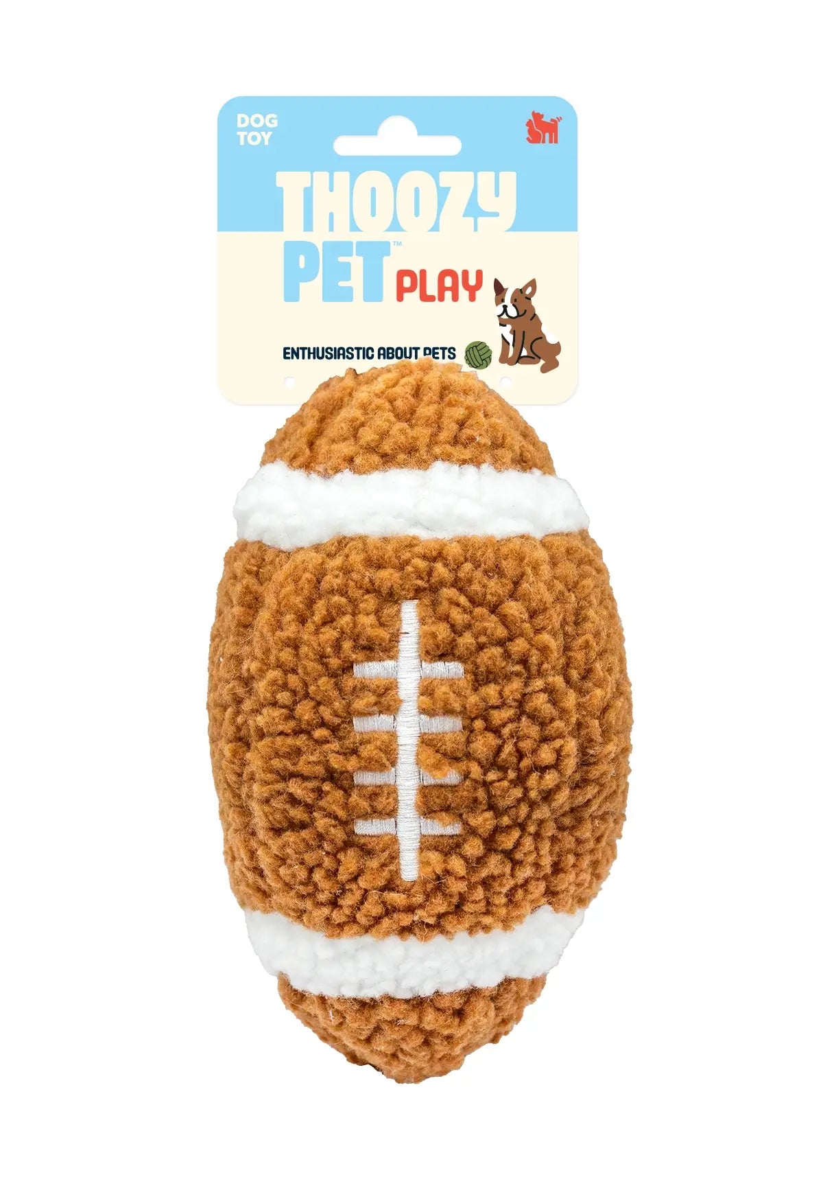 Dog Toy - ThoozyPet Football Plush 6.5"