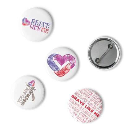 Brave Like Me Set of Pin Buttons