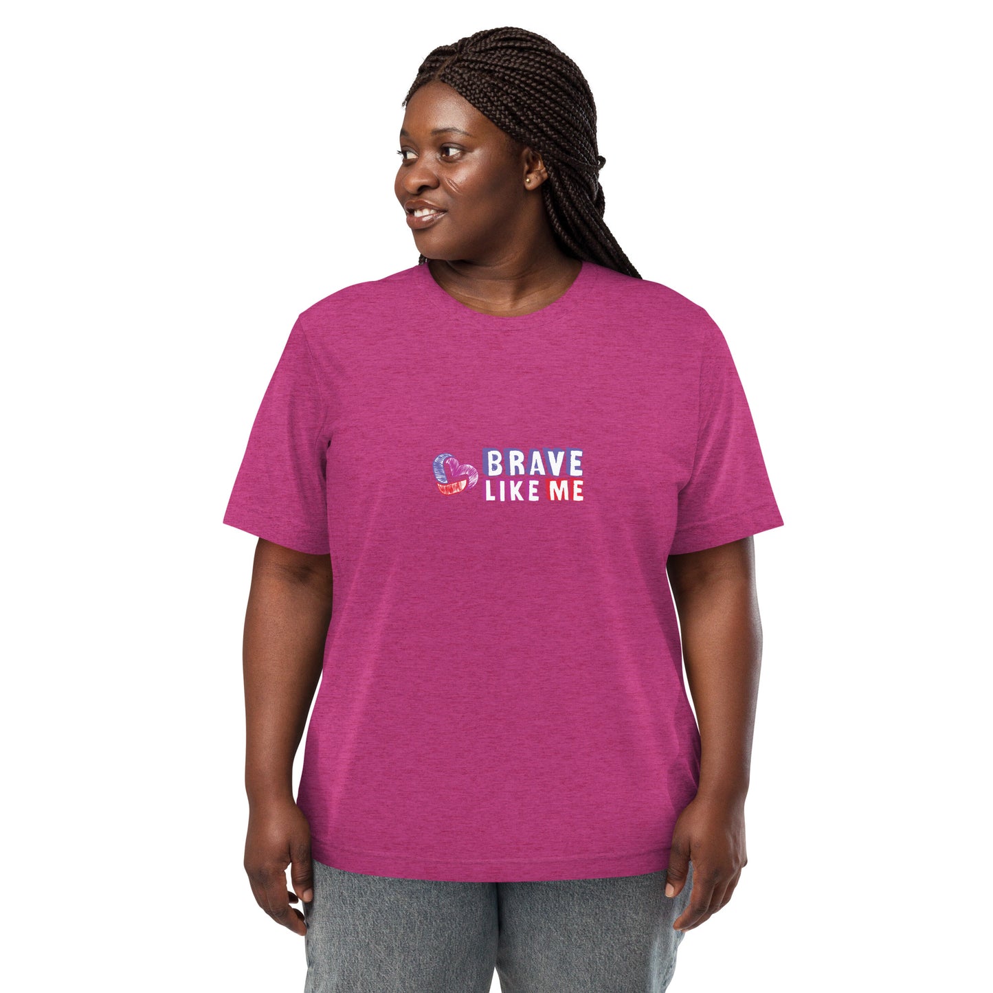 Brave Like Me Tri-Blend T-Shirt (Color Logo, Unisex)
