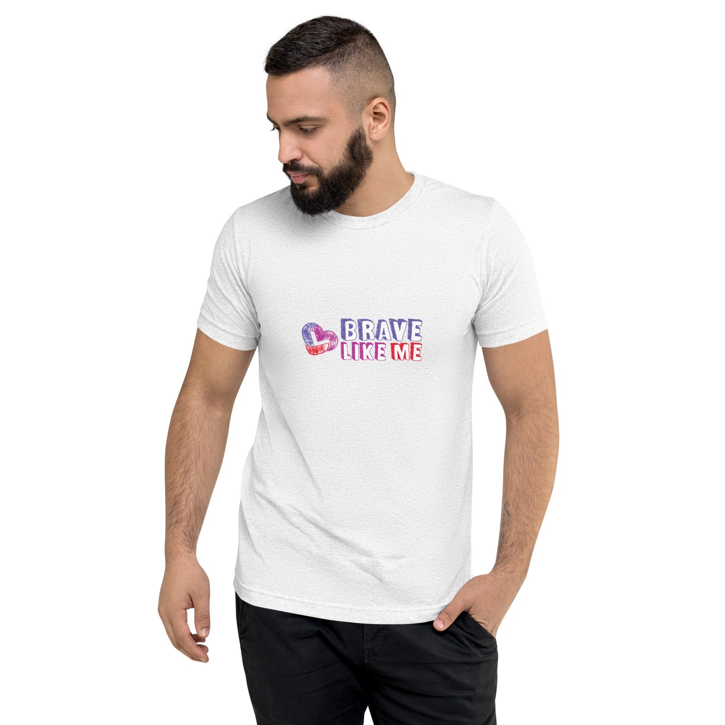 Brave Like Me Tri-Blend T-Shirt (Color Logo, Unisex)